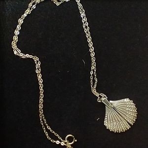 Sterling and Diamond Seashell Necklace